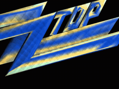 Blue And Yellow Zig Zag Logo With Word Top GIF