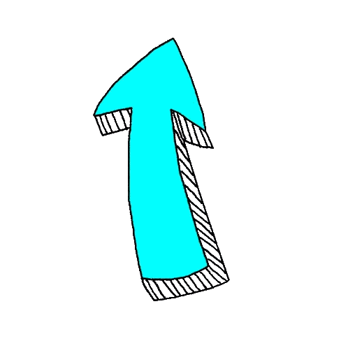 Blue Arrow Pointing Up Sticker