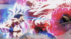 Blue Aura Goku Vs Jiren Red Aura GIF