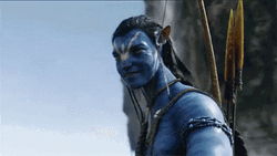 Blue Avatar Smiling Salute GIF