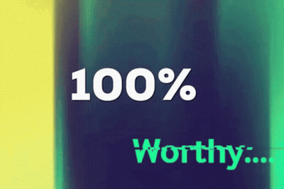 Blue Background 100% Worthy GIF