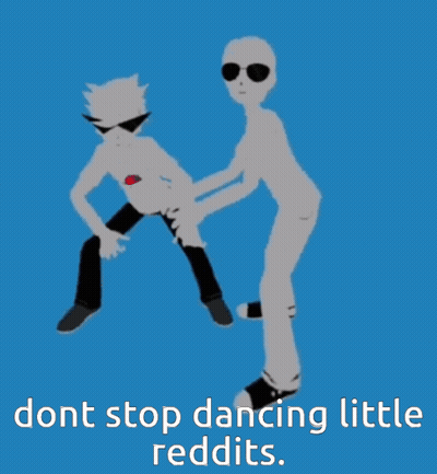 Blue Background Cartoon Characters Dont Stop Dancing Little Reddits GIF