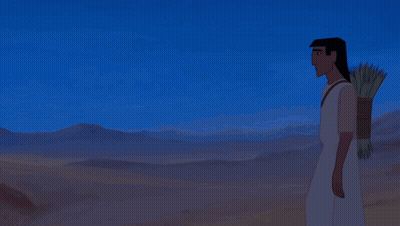 Blue Background Cross With Words And The Word Was Made Flesh And Dwell Among Us GIF