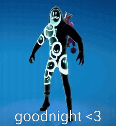 Blue Background Goodnight <3 GIF
