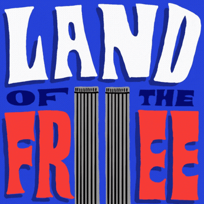Blue Background Land Of The Free GIF
