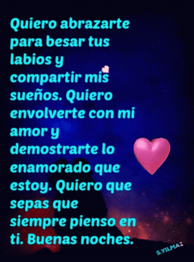 Blue Background Pink Heart Quiero Abrazarte Para Besar Tus Labios Y Compartir Mis Sueños GIF
