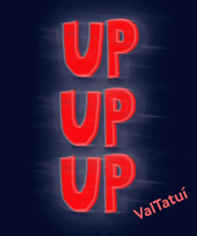 Blue Background Red Letters Up GIF