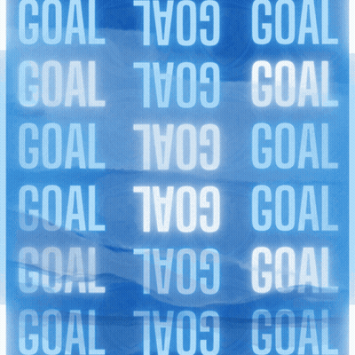 Blue Background Saying Goal GIF