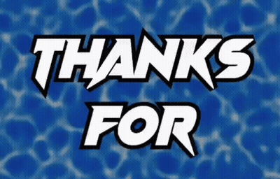 Blue Background Saying Thanks For GIF