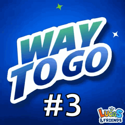 Blue Background Saying Way To Go GIF