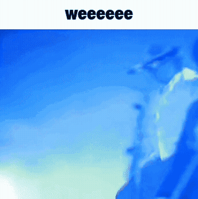 Blue Background Saying Weeeeeee GIF