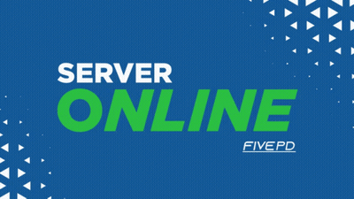 Blue Background Server Online Green Letters GIF