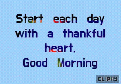 Blue Background Start Each Day With A Thankful Heart GIF