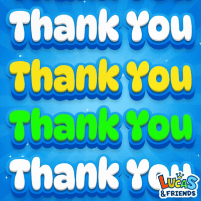 Blue Background Thank You Lucas And Friends GIF