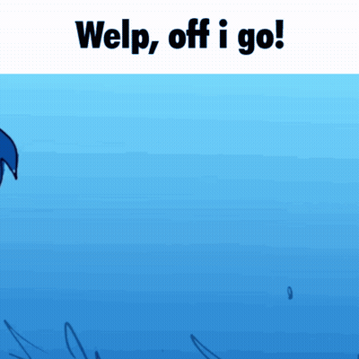 Blue Background Welp Off I Go GIF