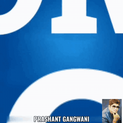Blue Background White Letters Prashant Gangwani