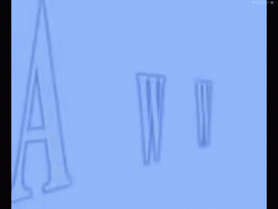 Blue Background With AW And W Letters GIF