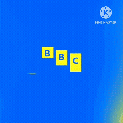 Blue Background With BBC Cbeebies Text GIF