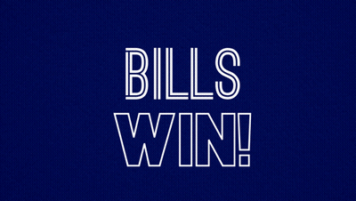 Blue Background With Bill's Win In White GIF