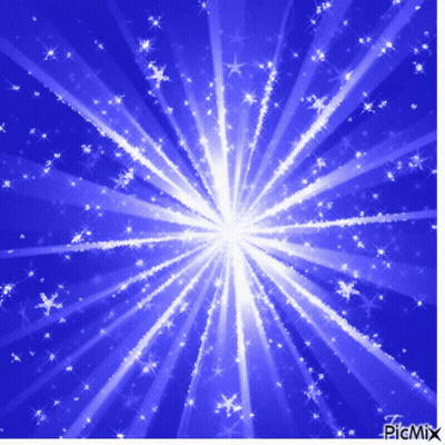 Blue Background With Burst Of Stars GIF