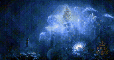 Blue Background With Crown And Kriip GIF