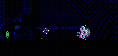 Blue Background With Geometric Pattern And Purple Circle GIF