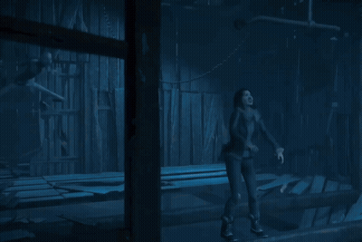 Blue Background With Glowing Lights GIF