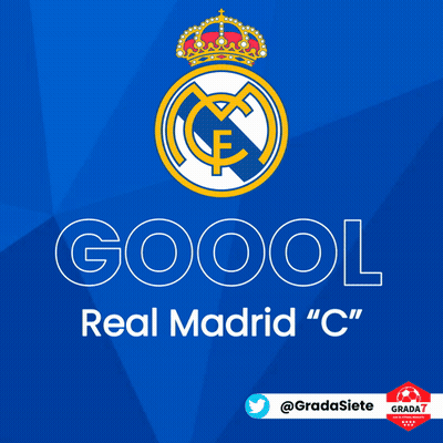 Blue Background With Goool Real Madrid GIF