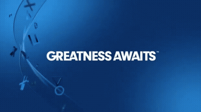 Blue Background With Greatness Awaits GIF