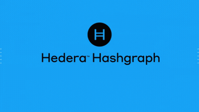 Blue Background With Hedera Hashgraph GIF