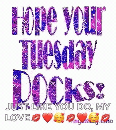 Blue Background With It's Only Tuesday GIF