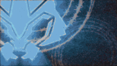 Blue Background With Lion Drawing GIF