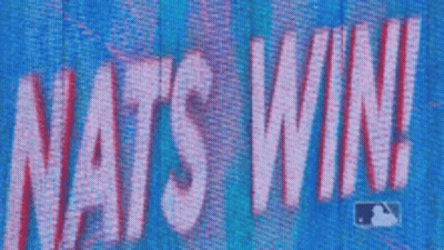 Blue Background With Nats Win GIF