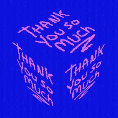 Blue Background With Pink Thank You So Much GIF