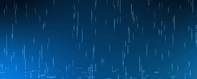 Blue Background With Rain Drops And Exclamation Points GIF