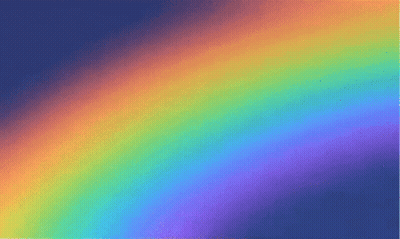 Blue Background With Rainbow In Sky GIF