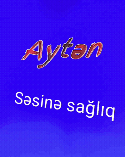Blue Background With Red Aytan GIF