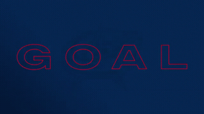 Blue Background With Red Letters Saying Jacke GIF
