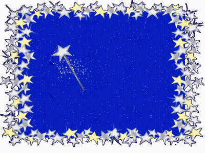 Blue Background With Stars And Hope In Glitter GIF