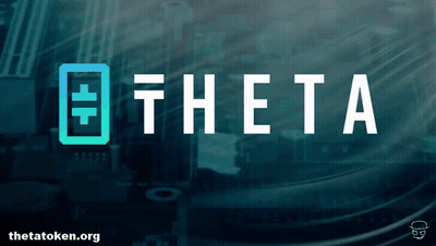 Blue Background With Theta In White GIF