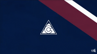 Blue Background With White Triangle And Circle GIF