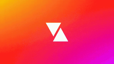 Blue Background With White Triangle GIF