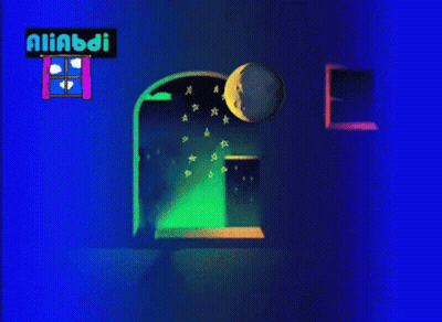 Blue Background With Window And Word Aliabdi GIF