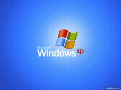 Blue Background With Windows XP Logo GIF