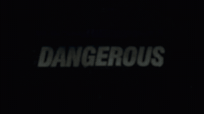 Blue Background With Word Dangerous GIF