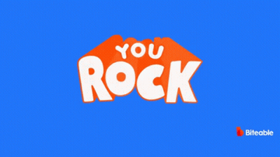 Blue Background You Rock GIF