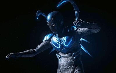 Blue Beetle Fall From The Sky GIF