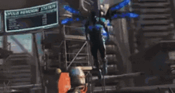 Blue Beetle Flying GIF