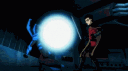 Blue Beetle Versus Robin GIF