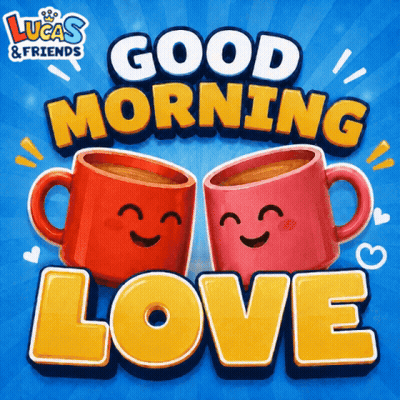 Blue BFF With Hearts GIF